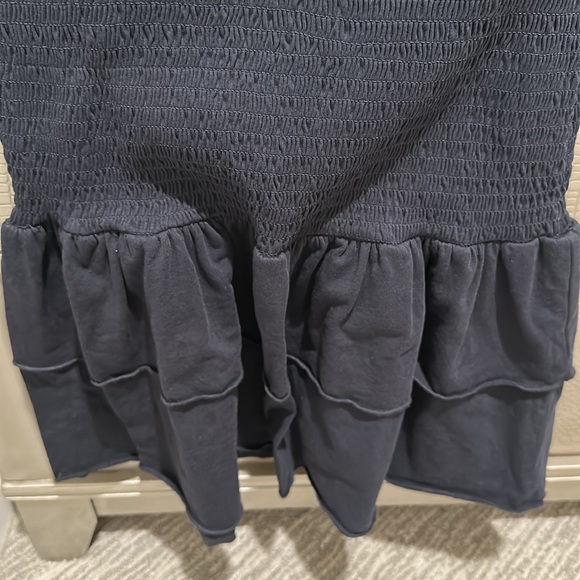 Sundays Dress Womens Small navy Tiered Mini Flutter sleeve - Picture 3 of 5